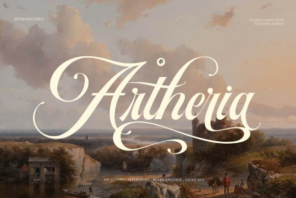 Artheria: A Vintage Script Font for Modern Branding