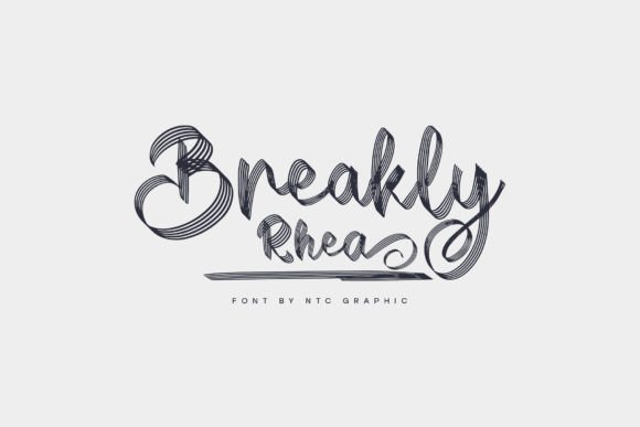 Breakly Rhea: The Handwritten Script Font with Modern Elegance