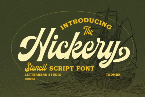 Hickery: A Stencil Script Font with Timeless Character