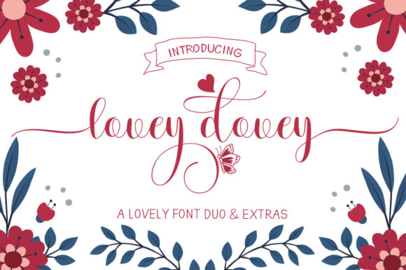 Lovey Dovey: A Stylish Duo Font for Elegant Designs