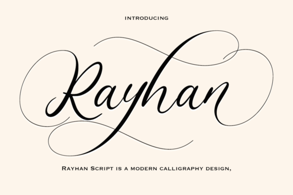 Rayhan Script: A Modern Calligraphy Font for Elegant Designs