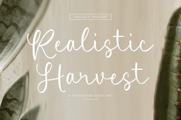 Realistic Harvest: A Handwritten Font for Elegant Design